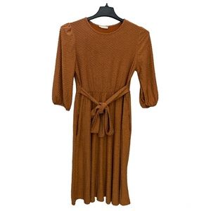 Reb. in J. 220 Burnt Orange Modest Long Sleeve Dress Size XL
